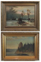 TWO LATE 19TH CENTURY OIL PAIN
