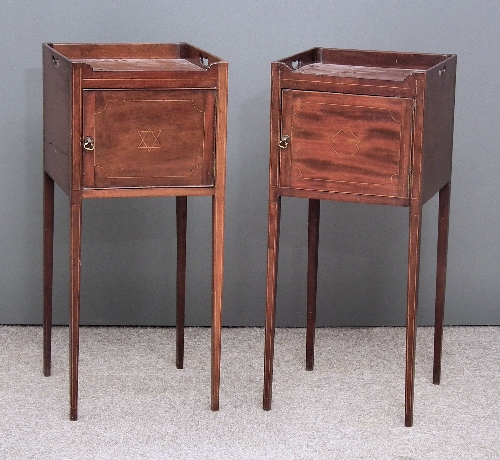 Two late Georgian mahogany square