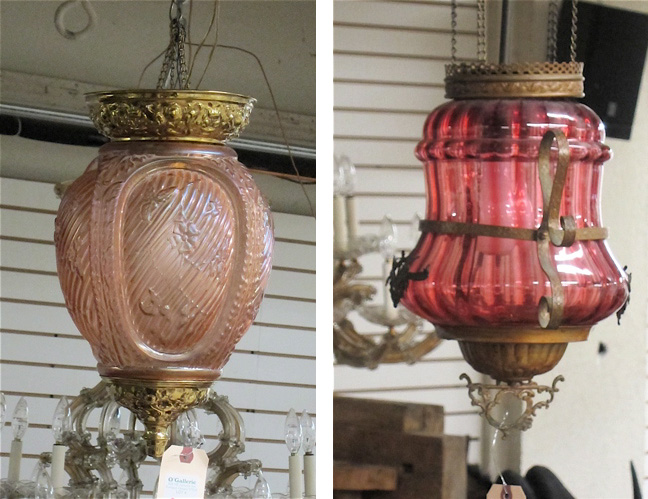 TWO LATE VICTORIAN HANGING LIGHT