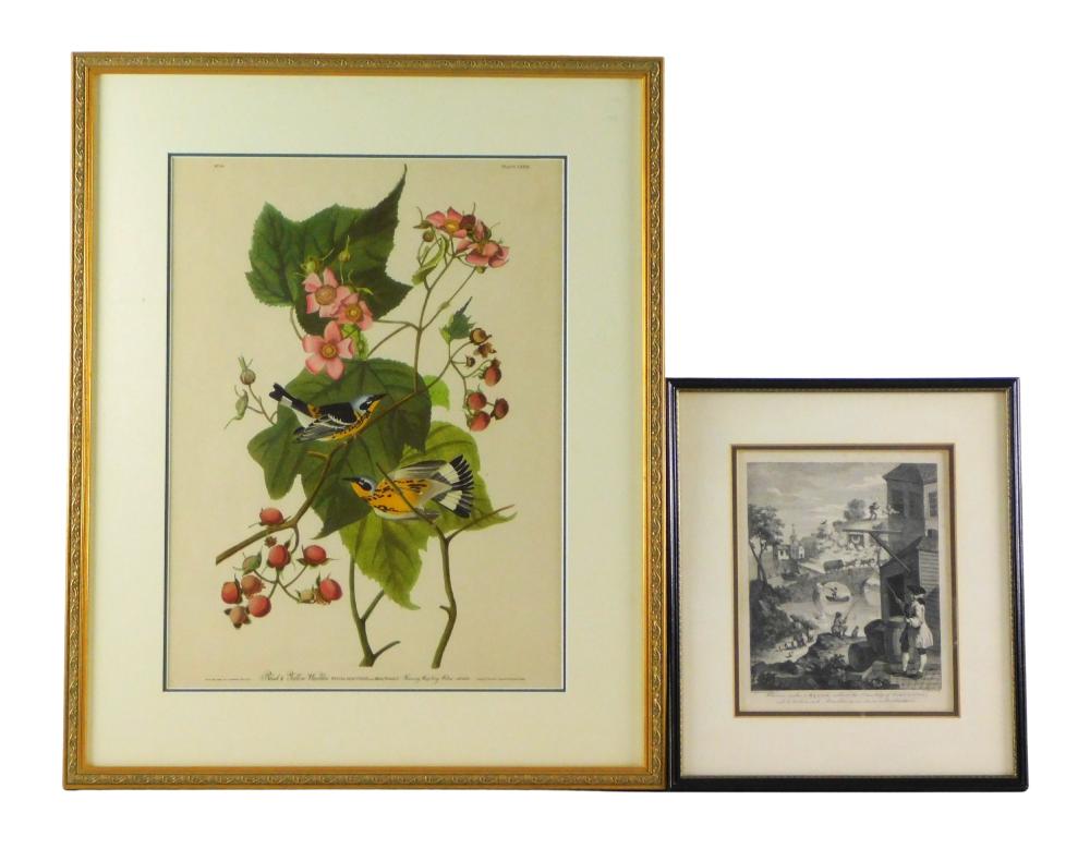 TWO LATER FRAMED PRINTS, ONE