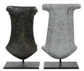 TWO LATIN AMERICAN STONE AXE H