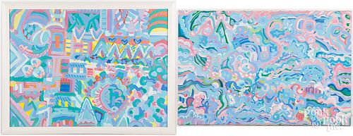 TWO LAURA ARBAUGH OIL ON CANVAS