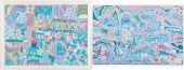 TWO LAURA ARBAUGH OIL ON CANVA