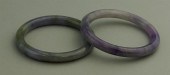TWO LAVENDER JADE BANGLESTWO L