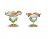 TWO L.C. TIFFANY FAVRILE GLASS