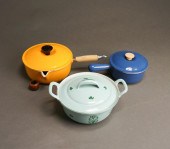 TWO LE CREUSET AND ONE DRU HOL