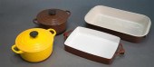 TWO LE CREUSET ENAMEL CASSEROL