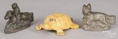 TWO LEAD ICE CREAM MOLDS, TURT