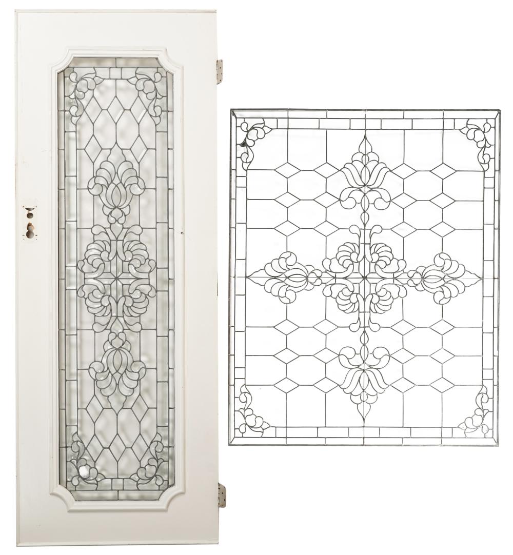 TWO LEADED GLASS PANELSTwo Leaded