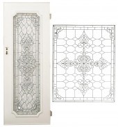 TWO LEADED GLASS PANELSTwo Lea