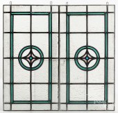 TWO LEADED GLASS PANELSTwo lea