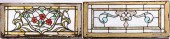 TWO LEADED GLASS WINDOWS, CA.