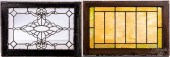 TWO LEADED GLASS WINDOWS, CA.