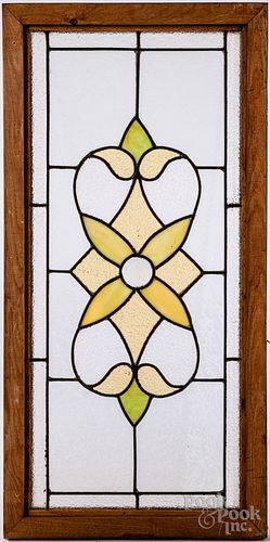 TWO LEADED GLASS WINDOWS, CA.