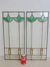 TWO LEADED GLASS WINDOWS, CLEA