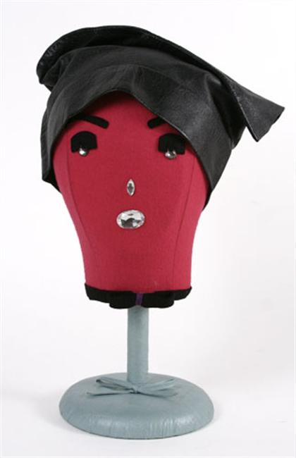 Two leather Bonnie Cashin hats   