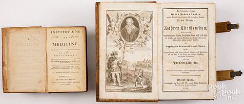 TWO LEATHER BOUND BOOKSTwo