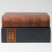TWO LEATHER BOUND VOLUMES OF T