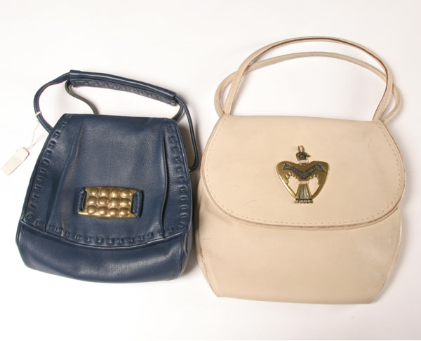 Two leather purses custom styled by