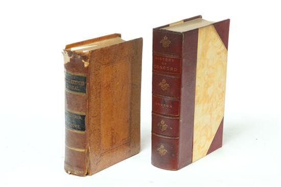 TWO LEATHERBOUND VOLUMES.  Includes