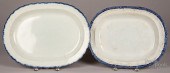 TWO LEEDS FEATHER EDGE PLATTER