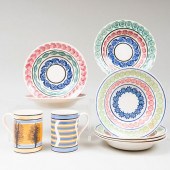 TWO LEEDS POTTERY MOCHAWARE MU