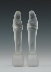 Two Leerdam Frosted Glass Figu