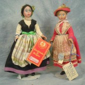 Two Lenci Dolls, 8 1/2 inches
