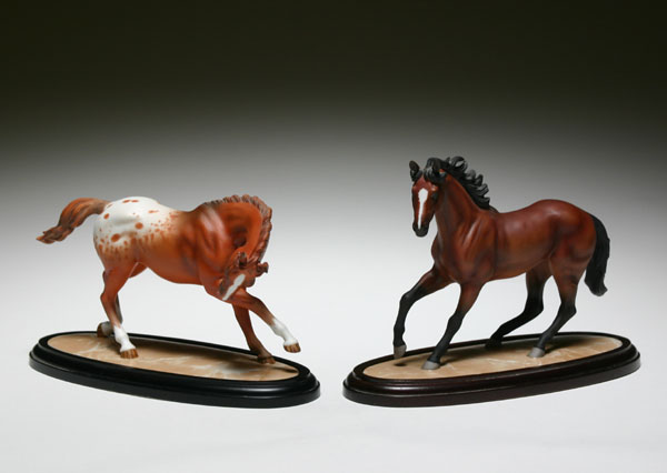 Two Lenox horse figures,