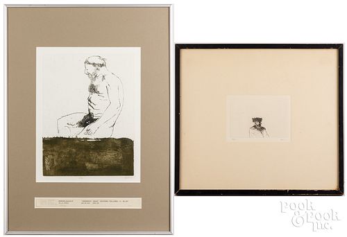 TWO LEONARD BASKIN SIGNED