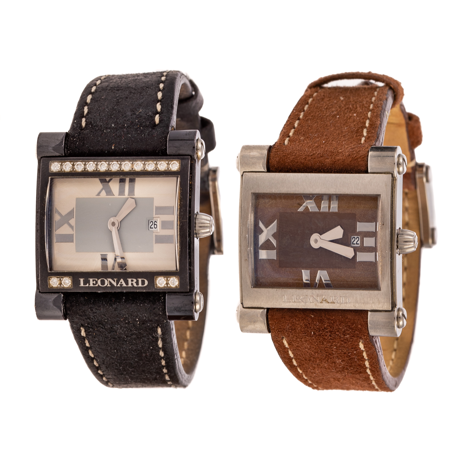 TWO LEONARD WATCHES WITH