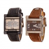 TWO LEONARD WATCHES WITH INTER