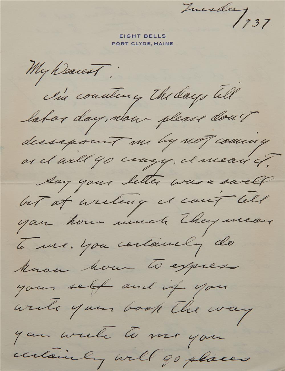 TWO LETTERS FROM ANDREW WYETH