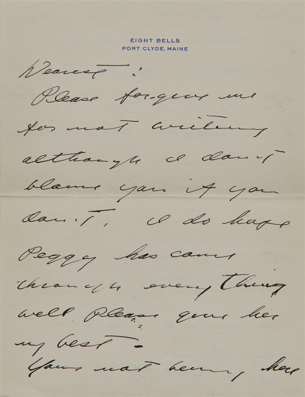 TWO LETTERS FROM ANDREW WYETH