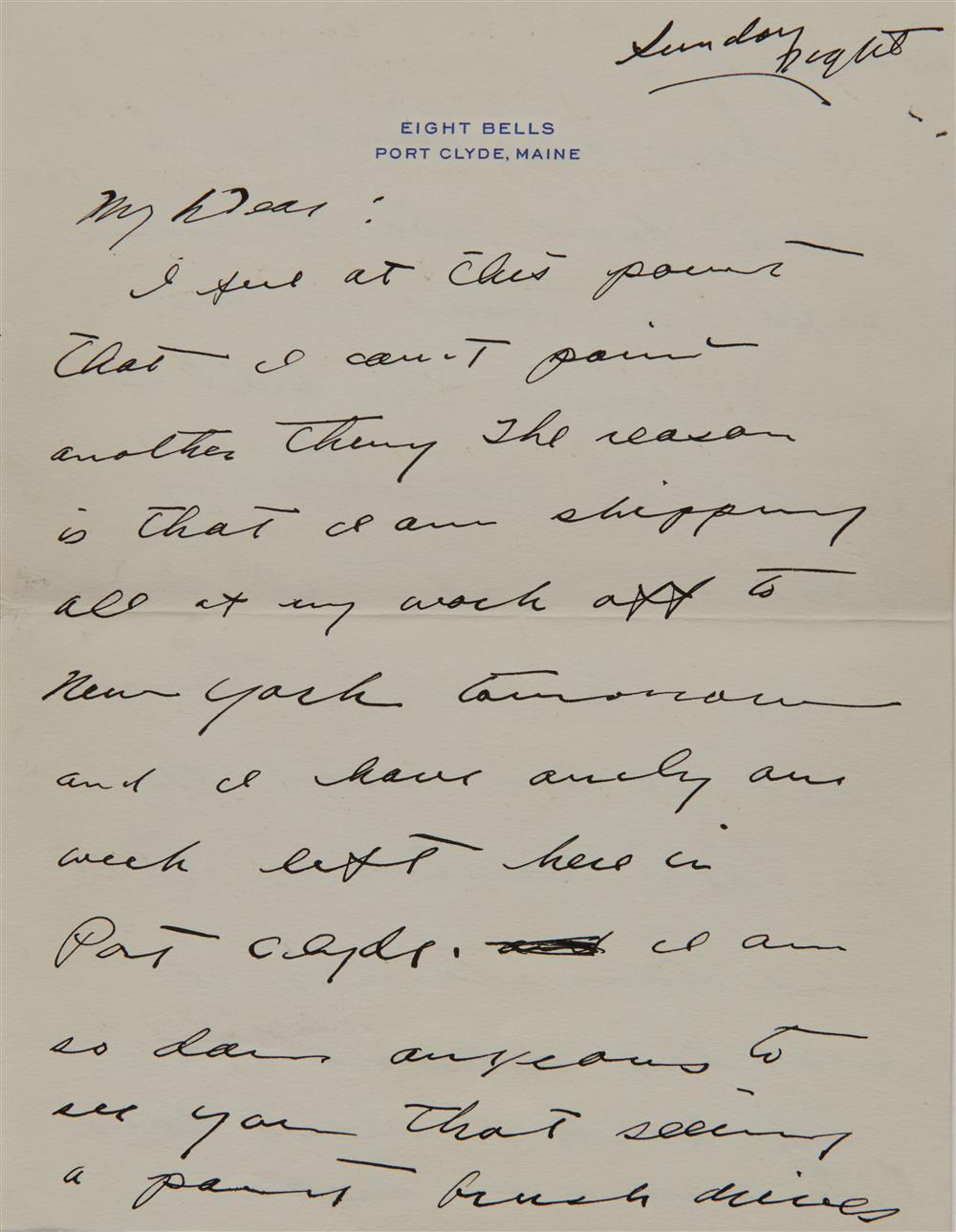 TWO LETTERS FROM ANDREW WYETH