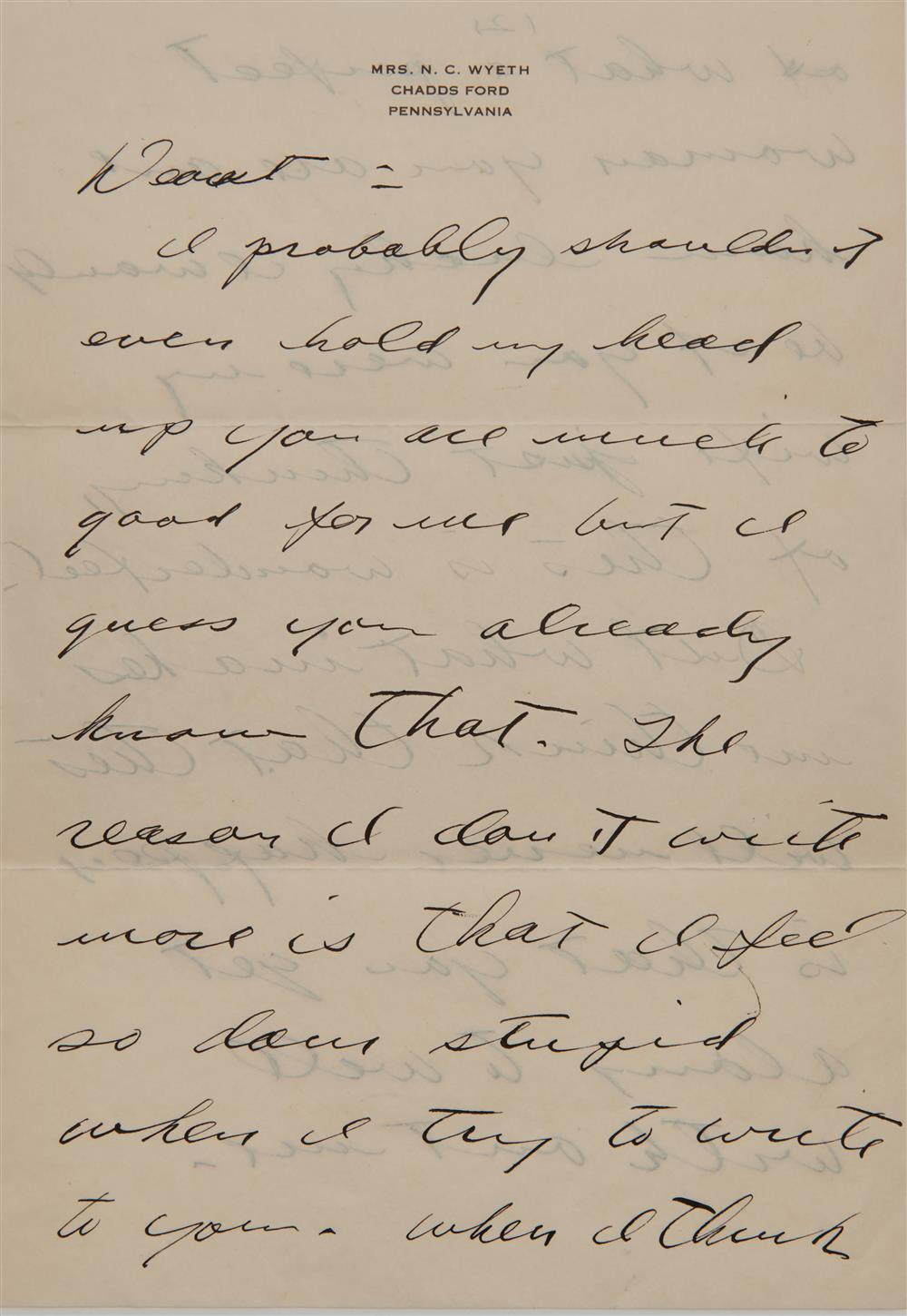 TWO LETTERS FROM ANDREW WYETH