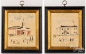 TWO LEWIS MILLER LITHOGRAPHS,