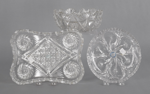 Two Libbey brilliant cut glass