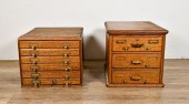TWO LIBRARY STORAGE CABINETSTw