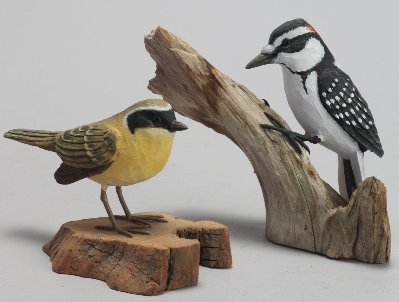 TWO LIFE-SIZE BIRD CARVINGSBy