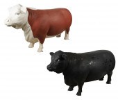 TWO LIFE-SIZE COW DISPLAY FIGU