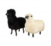 TWO LIFE-SIZE SHEEPTwo LIfe-Si
