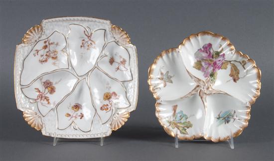 Two Limoges floral paint