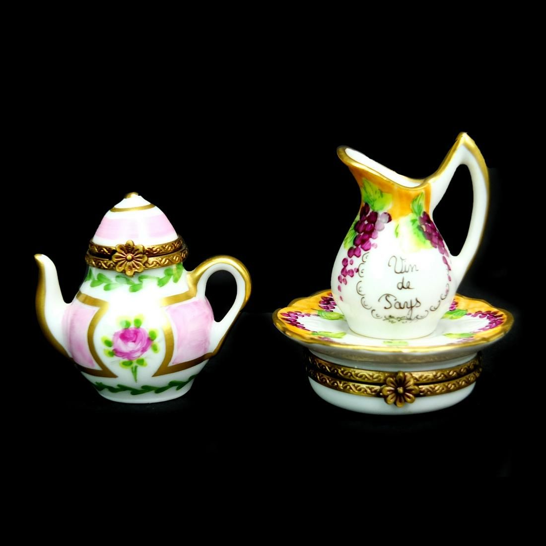 TWO LIMOGES HAND PAINTED