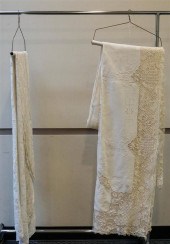 TWO LINEN TABLECLOTHSTwo Linen