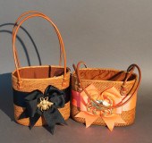TWO LISI LERCH WOVEN HANDBAGST