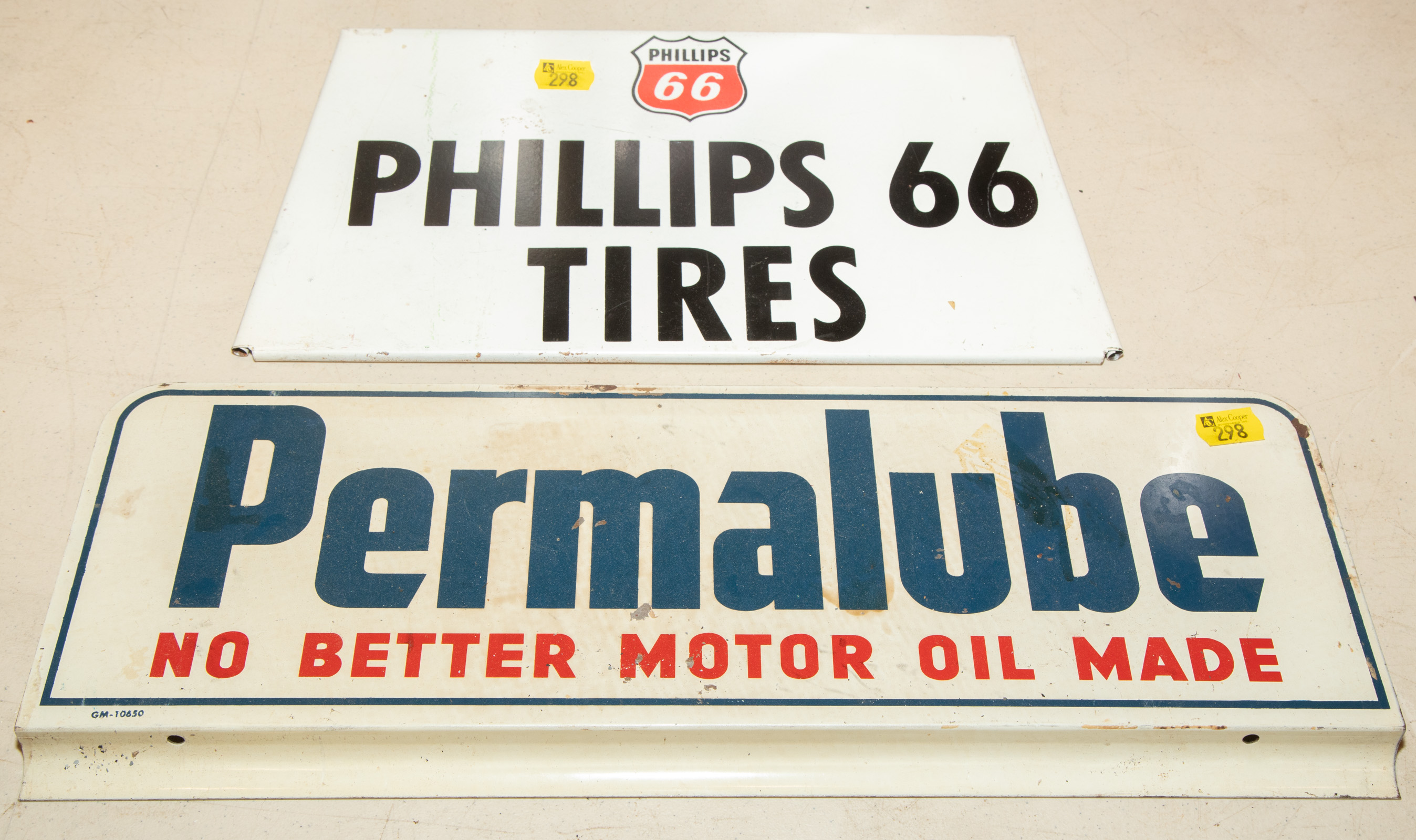 TWO LITHOGRAPHED METAL SERVICE