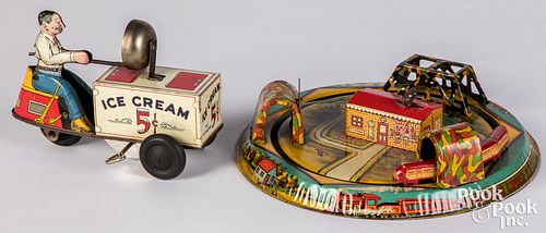 TWO LITHOGRAPHED TIN TOYSTwo