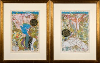 Two lithographs by Shraga Weil