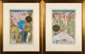 Two lithographs by Shraga Weil